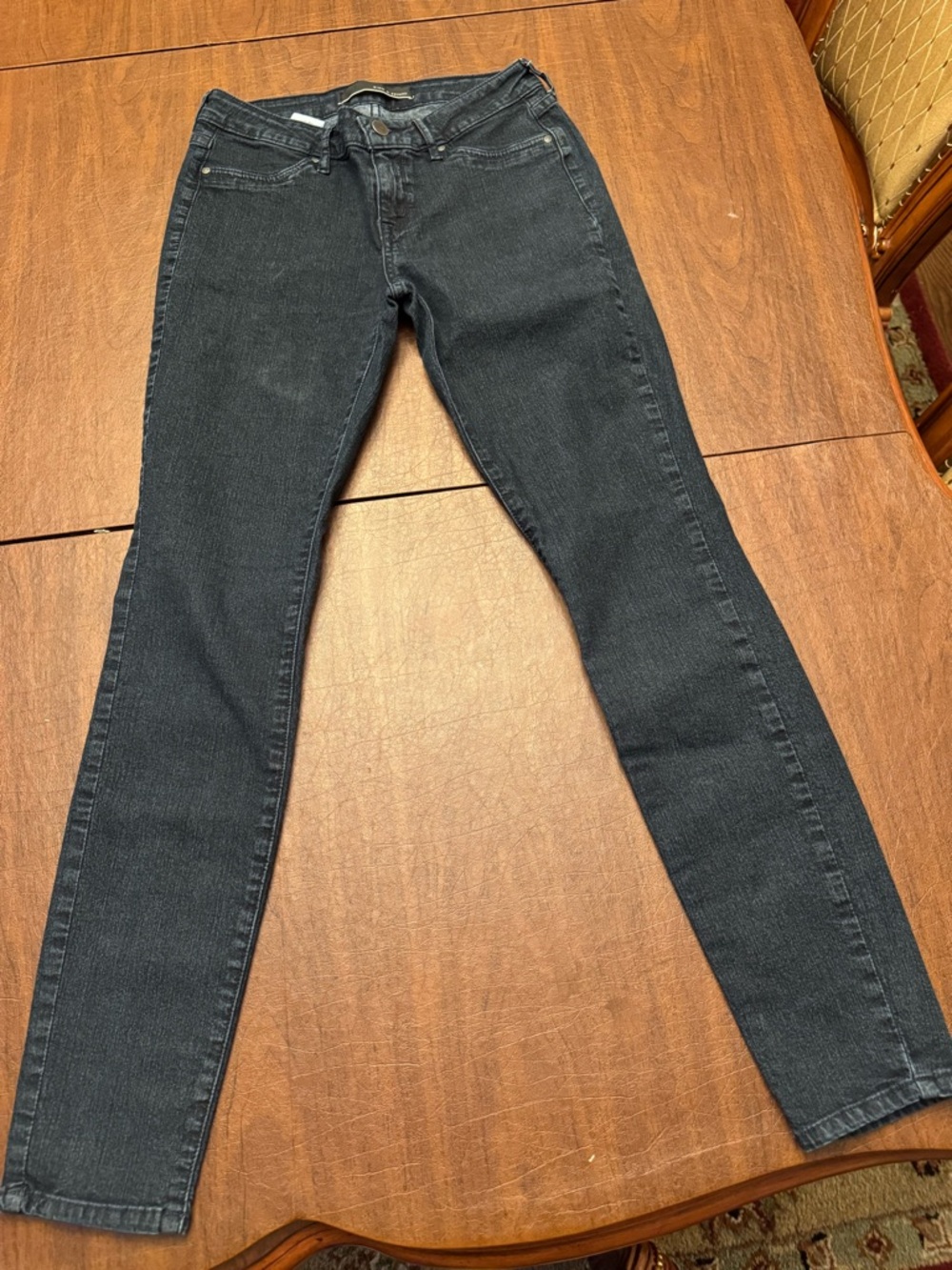 Rich & Skinny Women's Dark Wash Skinny Jeans Size 27, Stretch Denim, 28" Inseam - Picture 4 of 9